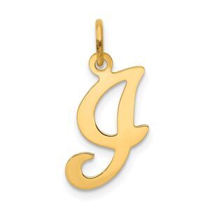 14k Yellow Gold, Sophia Collection, Small Script Initial I Pendant